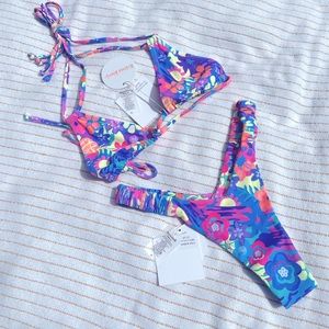 NWT Kulani Kinis Rainbow Jungle Bikini